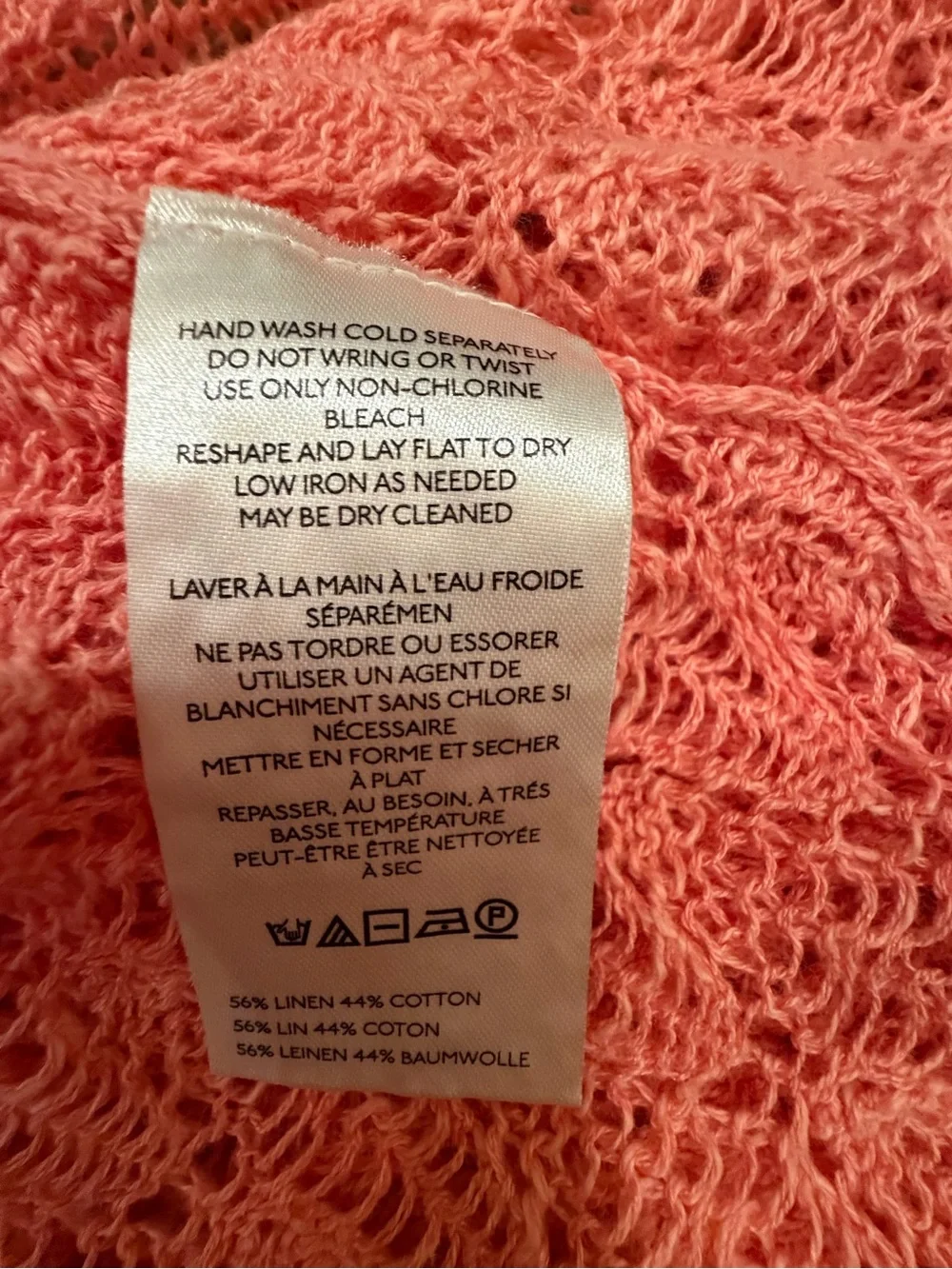 NWT new medium free people moonstruck babydoll blouse top crochet coral knit
